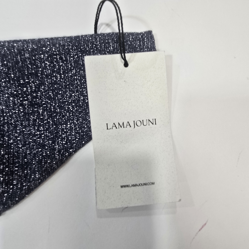 Lama Jouni Bandeaux Maxi Dress in Blue Shimmer - Picture 7 of 11